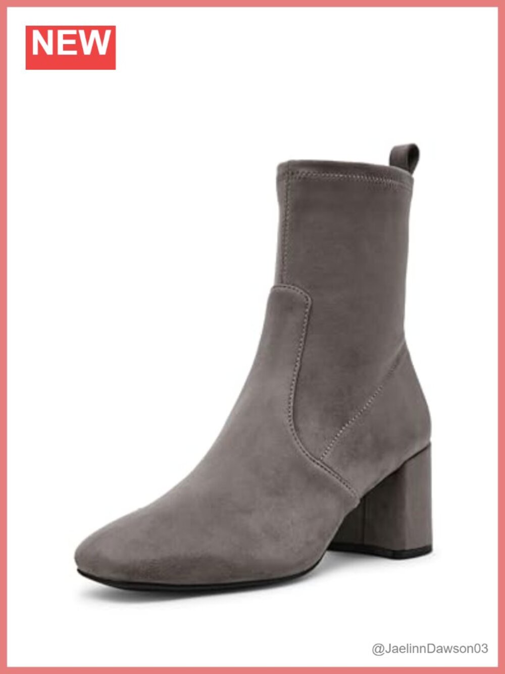 Anne Klein Women's Lyla Ankle Boot Pull-On Block Heel PU